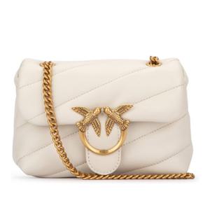 핀코 퀼티드 레더 화이트 버드 숄더 백 100040A0F2 Z14Q