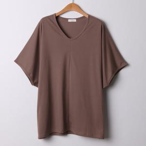 나야홍 / 아이우먼 코튼브이넥절개반팔티 ILE027M507 빅사이즈