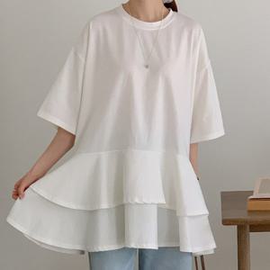 나야홍 / 빅사이즈 507 마릴롱원피스블라우스 DBNU604