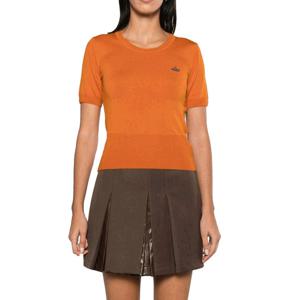 [국내배송] 비비안웨스트우드 베아 탑 여성 반팔 니트 1803002Q Y0006 F410