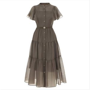 미니멈쉬폰루즈소매쿨원피스MZCGWO7960