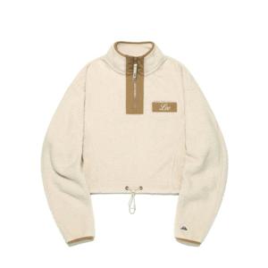 LEE 여성 하프집업 크롭 플리스 맨투맨 B1 LE2304CR63 BE PI