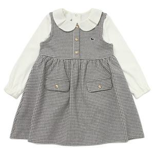 (HP블루독베이비25년FW DG)클래식레이어드드레스 45A1940002