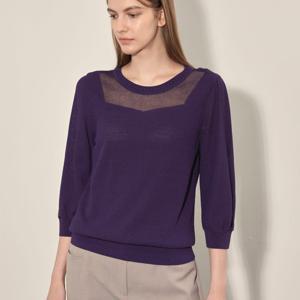 [올리비아로렌]VOCBL4F7331 라운드넥니트_JK