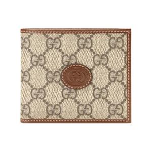 25FW 구찌 남성 인터로킹 GG 수프림 캔버스 반지갑 베이지 671652 92TCG 8563