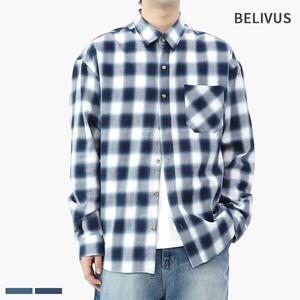 [빌리버스]빌리버스 남자 셔츠 BMS084 간절기 긴팔 체크 남방