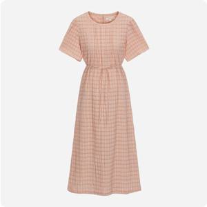 [써스데이아일랜드](T256MOP143W)시스루 깅엄체크 롱 원피스