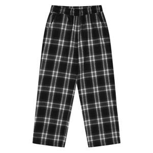 [소이][소이] 남아 밴딩 체크 와이드 팬츠 23F5202_BK