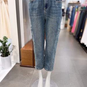 [베네통]BADP05441(백밴딩 절개 배기 데님 팬츠)_DG