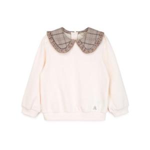 더센트럴 페리미츠 TC01 체크 프릴 카라 티셔츠 P2532T153