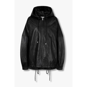 [톰보이] 후디 오버핏 신세틱 레더 점퍼 9175361973