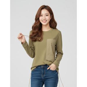 [조이너스][조이너스]배색 크리스 스트링 티셔츠-JF22TS1001390C