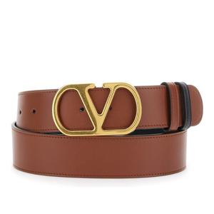 발렌티노 V 로고 가죽 벨트 7Y2T0SQ4 IYRDRN