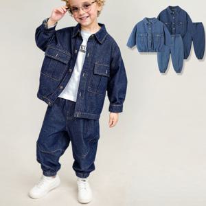 [엠케이] 청청스티치 아동 청자켓 조거 상하복세트 205912