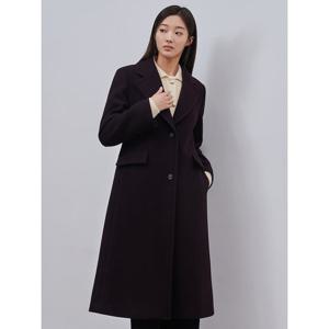 [빈폴레이디스]울 혼방 슬림핏 롱 코트 퍼플 (BF4X30C20U)