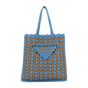 프라다 투톤 라피아 토트백 1BG393VOOB2CQ2 F04F4