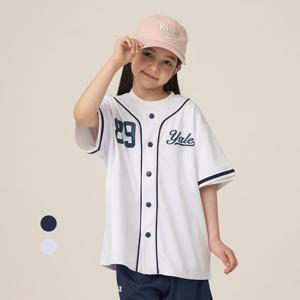 [예일키즈]레터링 라운드 오픈 반팔 셔츠 A5M007