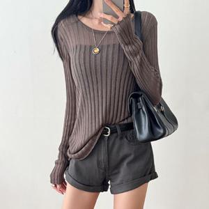 [나크21] 여리핏 시스루 니트 NK32-T-64