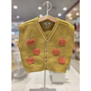 블루독베이비[hu]25.FW가을겨울 YE)애플니트베스트 45A14-220-01 니트조끼 니트가디건 베스트