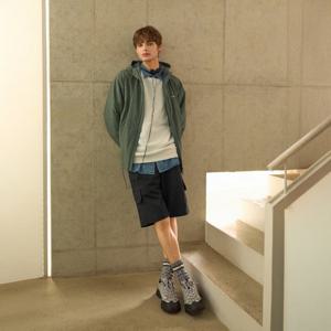 내셔널지오그래픽 N253UHP010 카고포켓 우븐 5부 쇼츠 BLACK