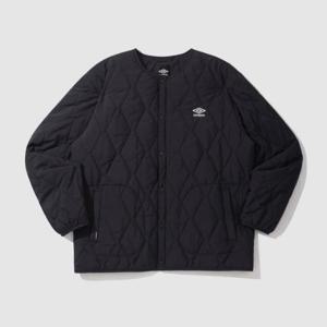 M 엄브로자켓 CQK UP323CPJ93-BLK 라운드넥 다이아 퀼팅 패딩 자켓 BLACK