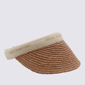 헬렌카민스키 로고 라피아 브레이디드 텍스처 바이저 HAT52204