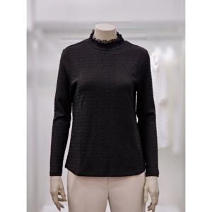 [프렐린]RTP253S51 블랙 이중 프릴넥 티셔츠