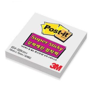 3M 포스트잇 강한점착용 654SSN 화이트 74X74 10개