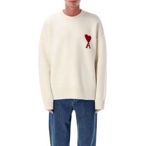 아미 빅 하트 울 크루넥 스웨터 UKS838018154 DOM