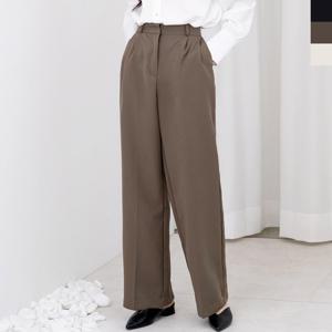 샵앤) 여성 오피스 하객룩 뒷밴딩 원턱 와이드 슬랙스 WDM-WPT-HSSGSL10