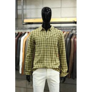 [빠니깔레]MARIO옐로우베이지체크 레귤러핏 캐주얼워싱코튼셔츠 d-icsh53be