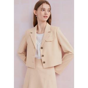 [JJ지고트]브이넥 칼라 플랩 크롭 재킷 GM4A0JK33