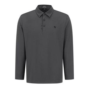 [파리게이츠]511E3TO203_GY-남성 다이아몬드 자카드 카라 긴팔 티셔츠-(25년가을)