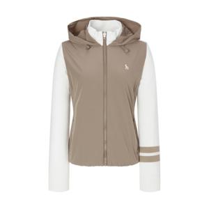 헤지스골프 BEST 여성 우븐 방풍 하이브리드 집업 니트(HWSW5D720I3)