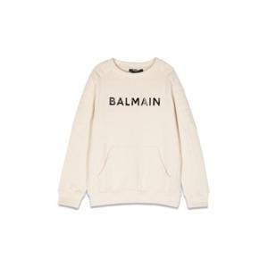 BALMAIN 로고 크루넥 스웨트셔츠 BS4P10KZ0001109