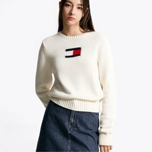 [타미힐피거(여성)]아메리카 플래그 크루넥 스웨터  T22F6KTO032WT1_Z00