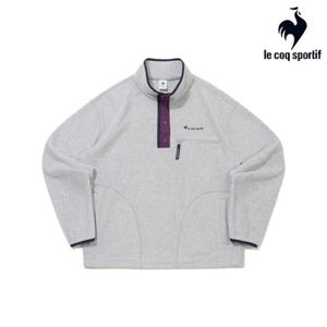 [르꼬끄] 남녀공용 플리스 우븐믹스 루즈 하프집업 QQ423LFSO3_MGR