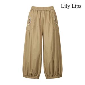 릴리립스  포켓 플라워 자수 벌룬 팬츠 (YL9PT002)