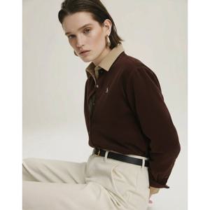 헤지스 여성 25FW 시즌오프아이코닉 코듀로이 레귤러핏 셔츠 브라운 HSSH5D903W2