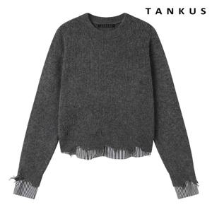 [탱커스]스트라이프 셔츠 니트 (TX3KP011L0)