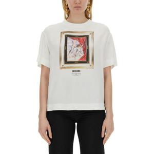 MOSCHINO ENVER SATIN BLOUSE 하트가 있는 정물화 021804331001