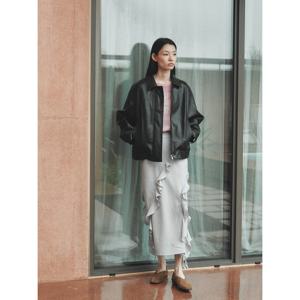 [쥬크]오버핏 페이크 레더 점퍼  Z254PSF552