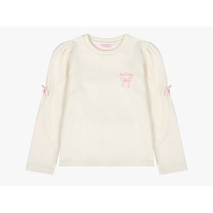 로엠걸즈소매 리본 포인트 스웻셔츠 RGMA25WY1