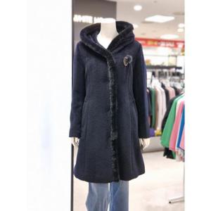 화이트호스 세이브존05 수리알파카 밍크 트리밍 코트 A254Y01