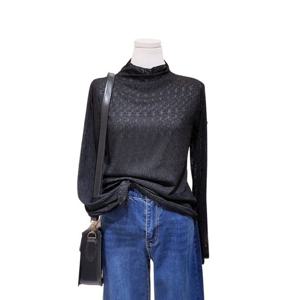 [숲]반넥 시스루 티셔츠 SBALT33