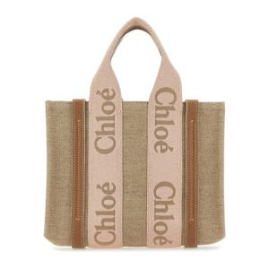 끌로에 우디 스몰 리넨 토트백 CHC23AS397L17 26Y 26Y