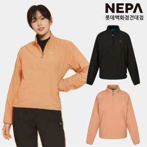 네파 [택가 129,000원] 여성 간절기 아노락 크롭티 집업 긴팔 티셔츠 반집업티 안유진착장 7J65421