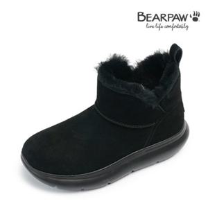 [베어파우(슈즈)]LAINEY 여성 겨울 방한 양털 어그부츠 블랙 K2948001QD-W 2.5CM