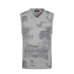 [핑] 남성 프린트 브이넥 니트 베스트 111E3SV181MG
