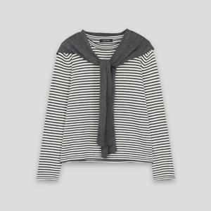 [코데즈컴바인] 스트라이프 니트 숄 SET (CKC-PU005W9)